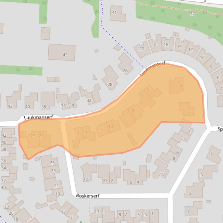 Kaart van postcodegebied 7722AD.