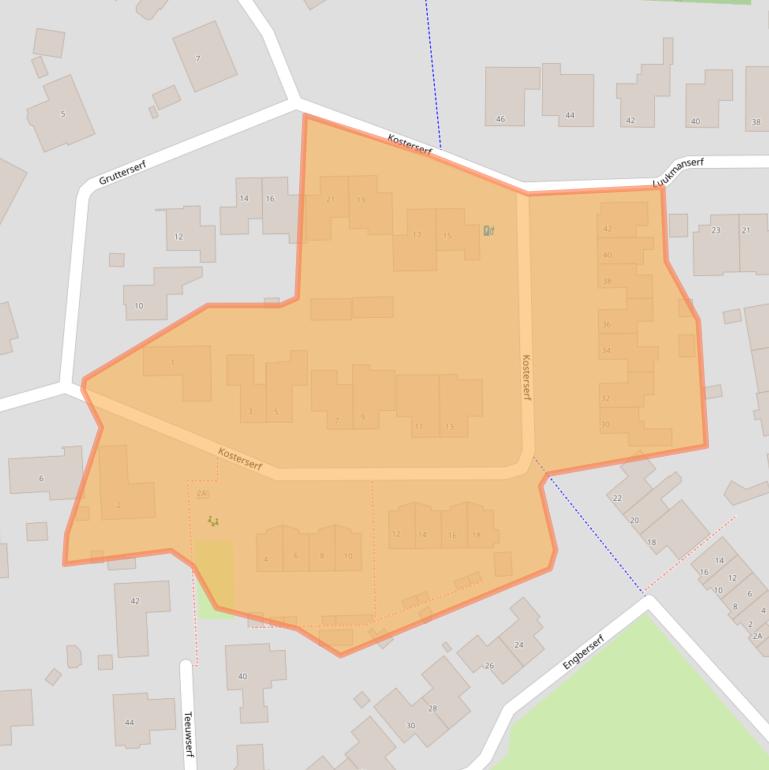 Kaart van postcodegebied 7722AG.