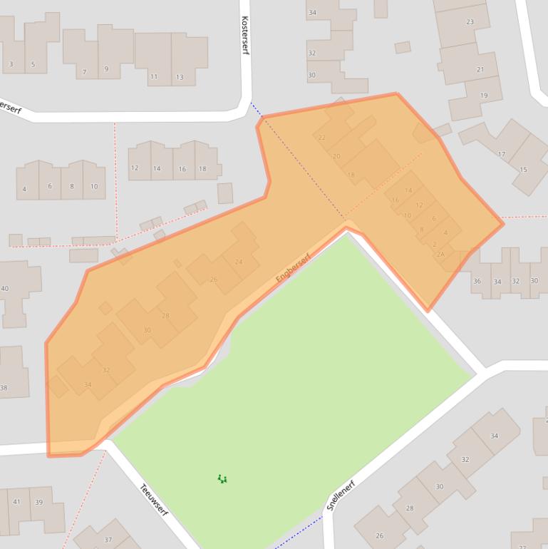 Kaart van postcodegebied 7722AJ.