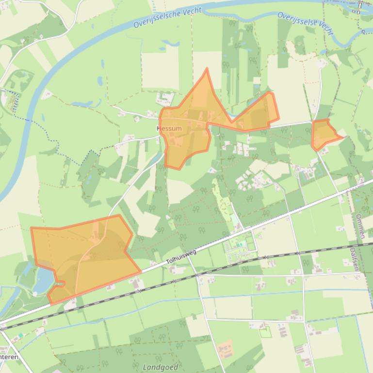 Kaart van postcodegebied 7722HC.