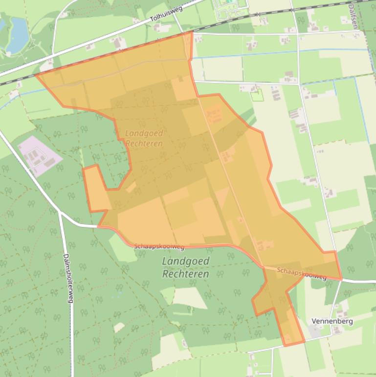 Kaart van postcodegebied 7722HZ.