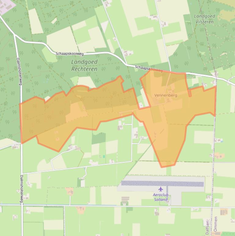 Kaart van postcodegebied 7722JE.