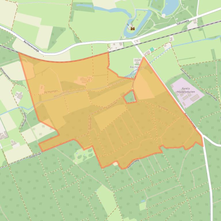 Kaart van postcodegebied 7722JJ.