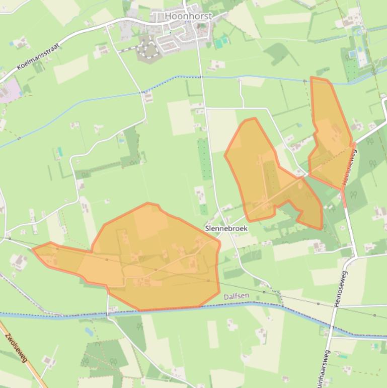 Kaart van postcodegebied 7722JT.