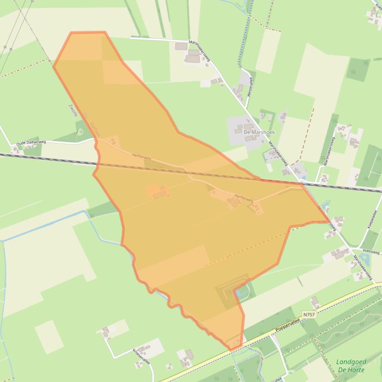 Kaart van postcodegebied 7722KS.