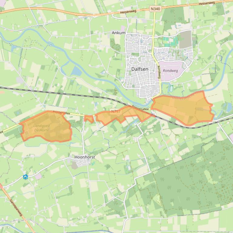 Kaart van postcodegebied 7722KW.