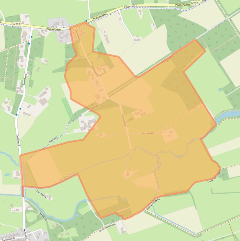 Kaart van postcodegebied 7722LH.