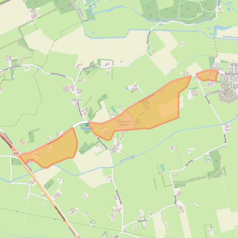 Kaart van postcodegebied 7722LW.