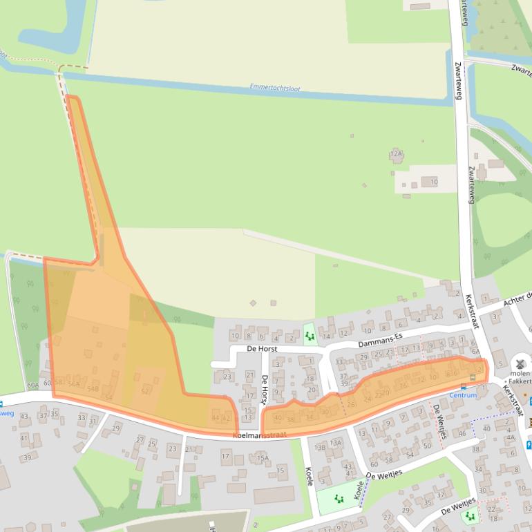 Kaart van postcodegebied 7722LX.