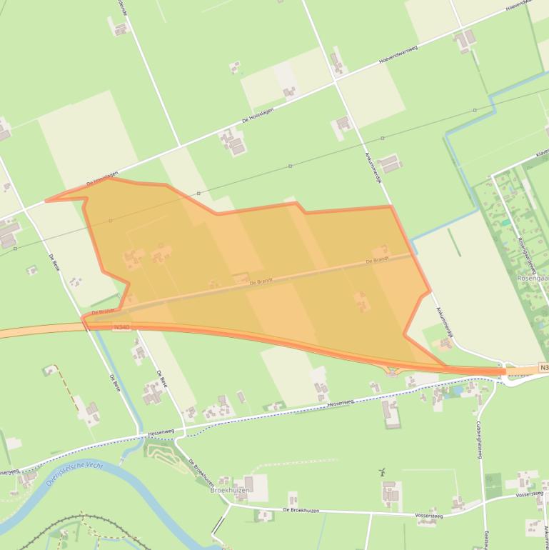 Kaart van postcodegebied 7722PE.