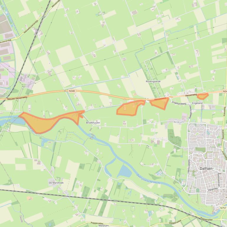 Kaart van postcodegebied 7722PK.