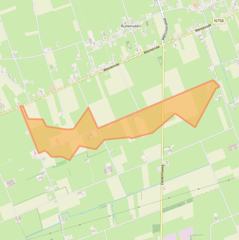 Kaart van postcodegebied 7722PR.