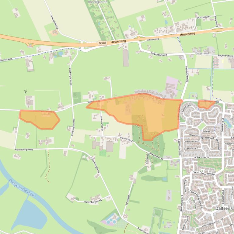 Kaart van postcodegebied 7722RJ.