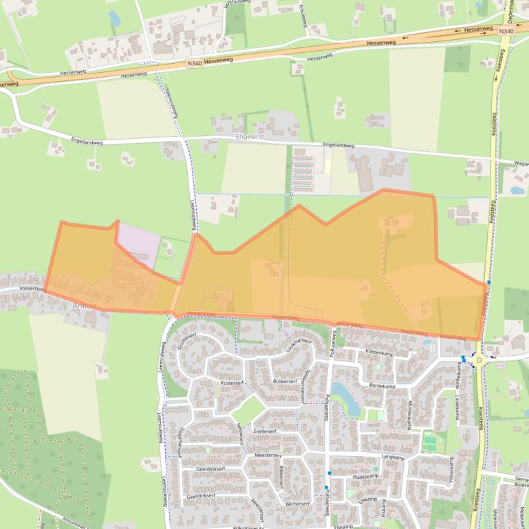 Kaart van postcodegebied 7722RK.