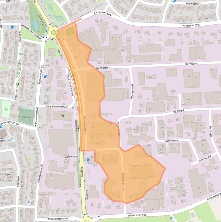 Kaart van postcodegebied 7722RN.