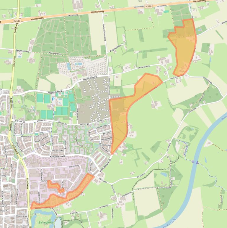 Kaart van postcodegebied 7722RP.