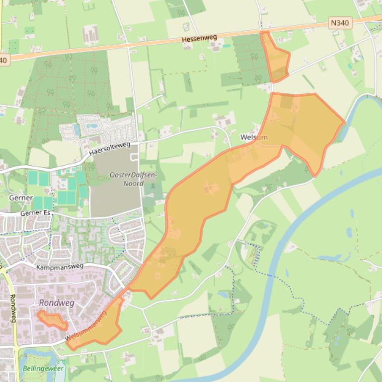 Kaart van postcodegebied 7722RS.