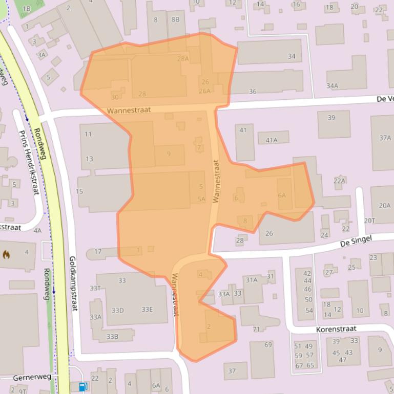 Kaart van postcodegebied 7722RT.