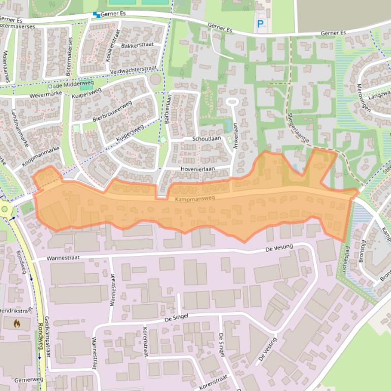 Kaart van postcodegebied 7722RV.