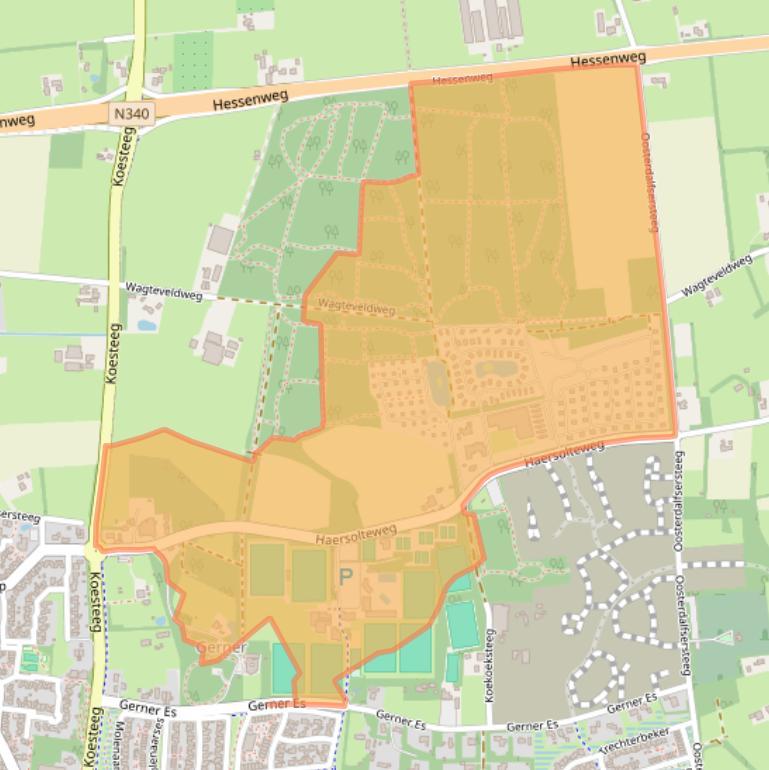 Kaart van postcodegebied 7722SE.