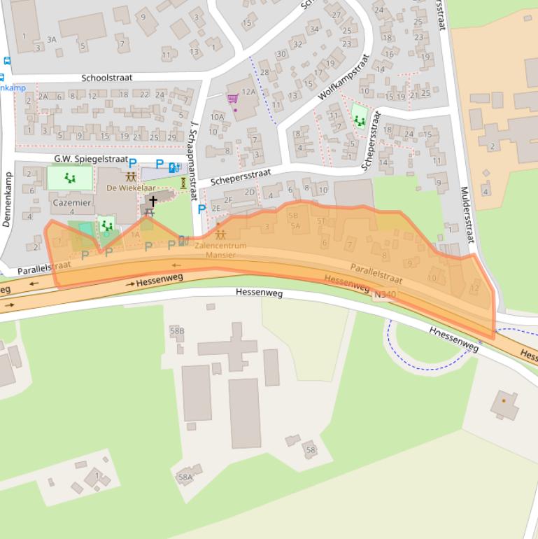 Kaart van postcodegebied 7722TD.
