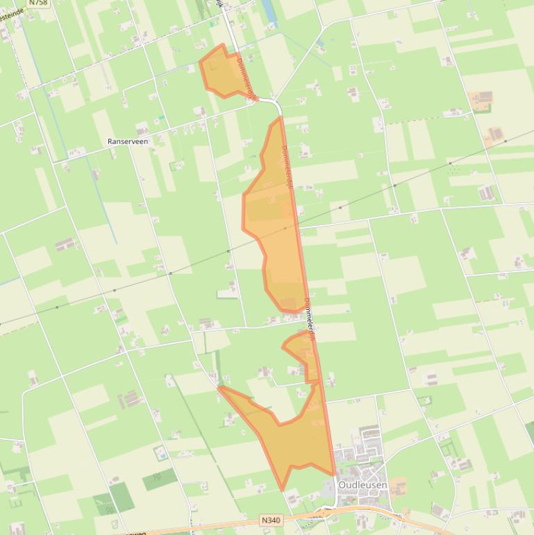 Kaart van postcodegebied 7722TE.