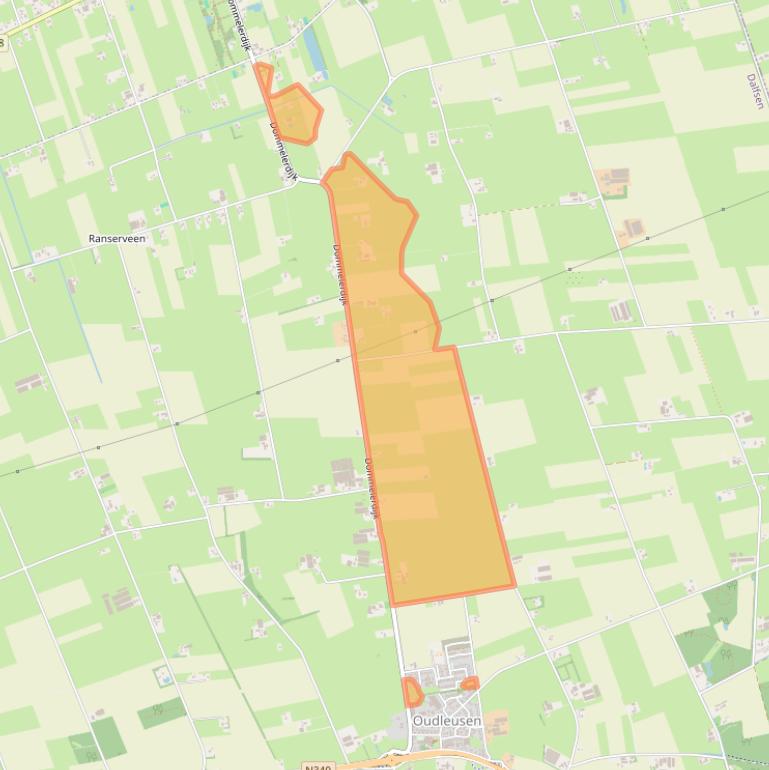 Kaart van postcodegebied 7722TG.