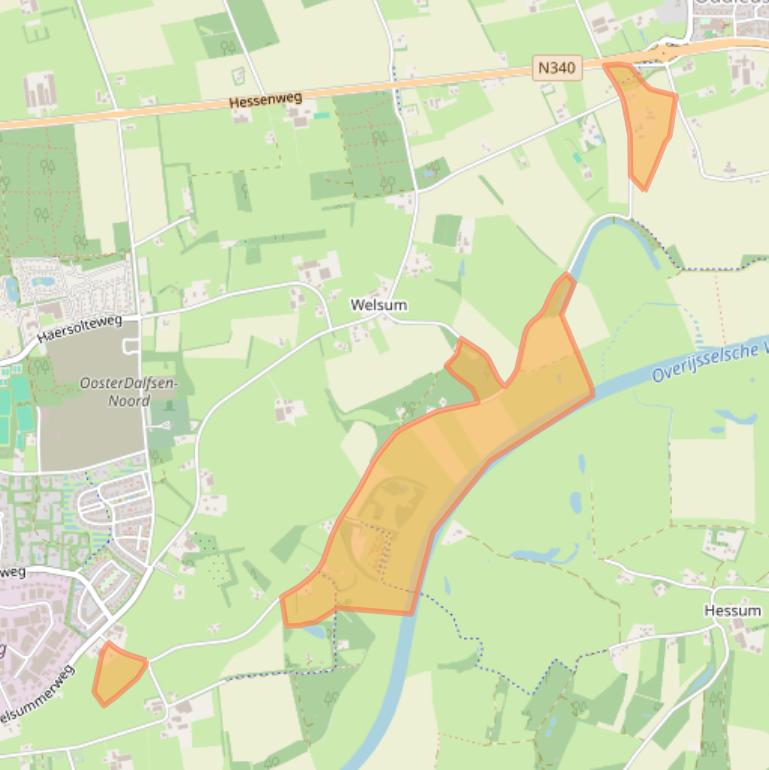 Kaart van postcodegebied 7722VD.