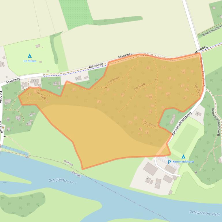 Kaart van postcodegebied 7722VK.