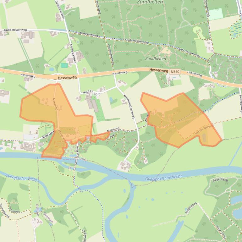 Kaart van postcodegebied 7722VM.