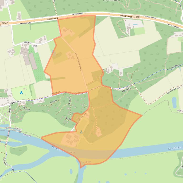 Kaart van postcodegebied 7722VN.