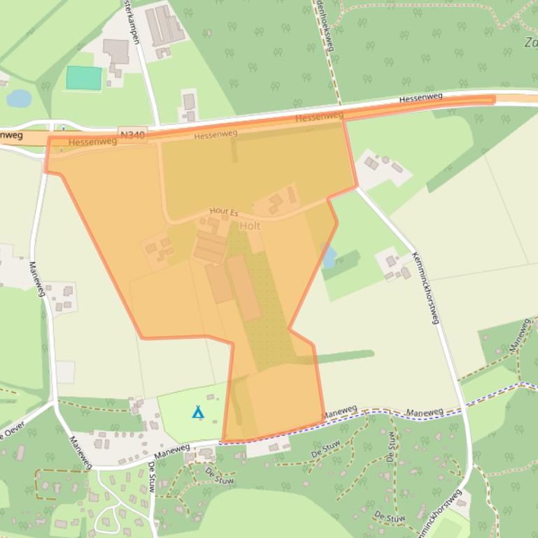 Kaart van postcodegebied 7722VP.