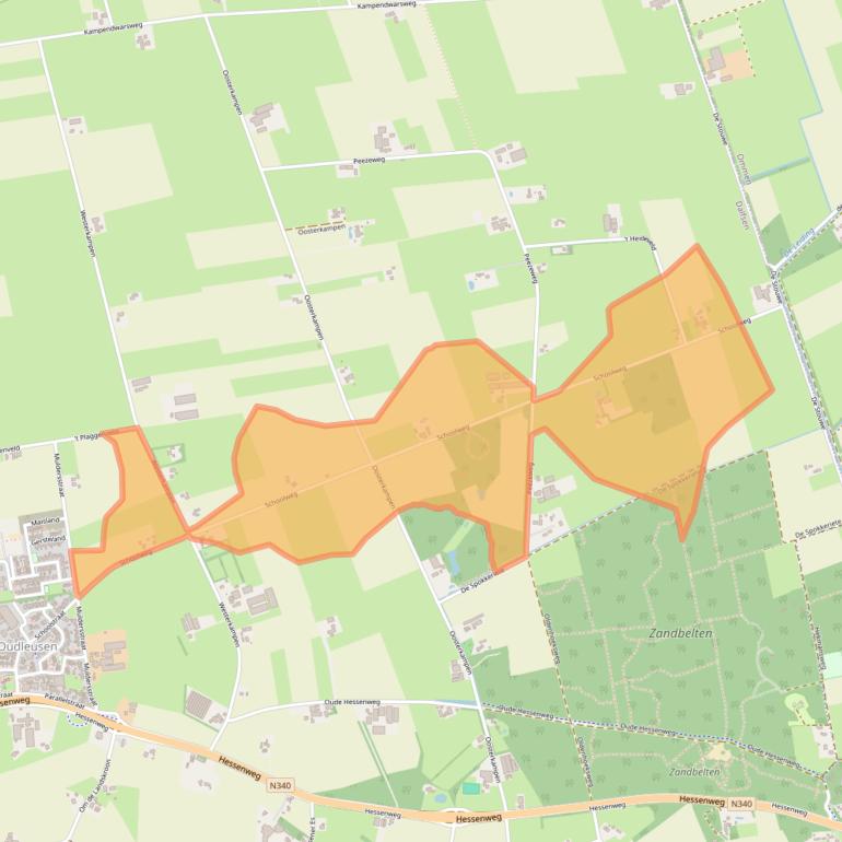 Kaart van postcodegebied 7722VW.