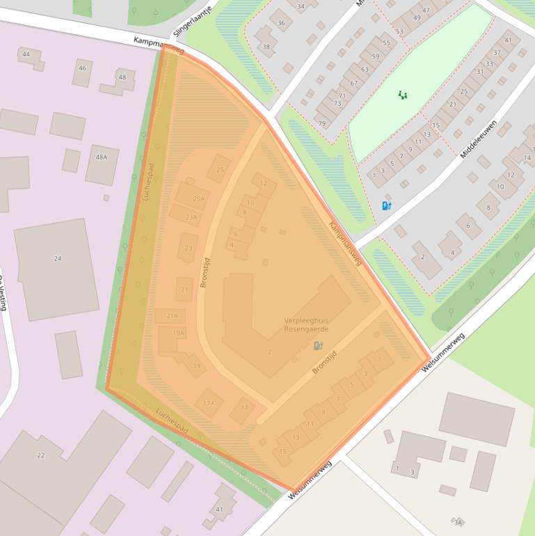 Kaart van postcodegebied 7722ZA.