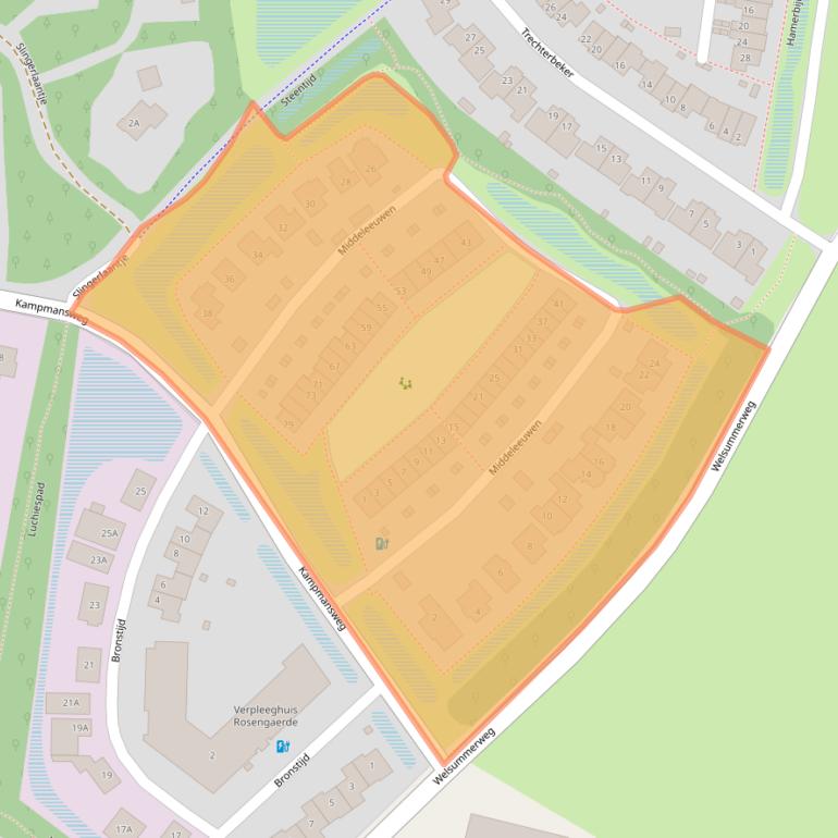 Kaart van postcodegebied 7722ZB.