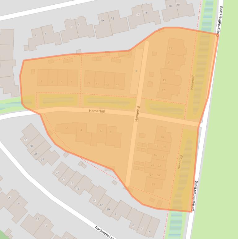 Kaart van postcodegebied 7722ZE.
