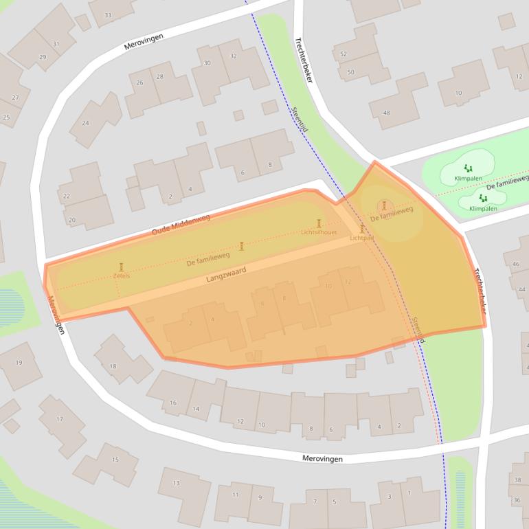 Kaart van postcodegebied 7722ZJ.