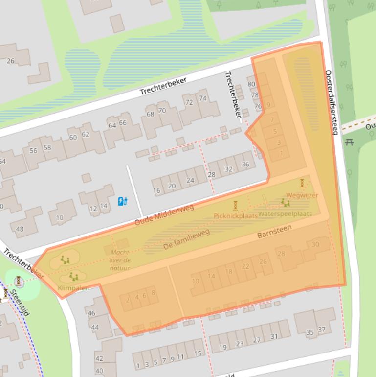 Kaart van postcodegebied 7722ZL.