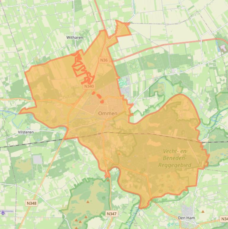 Kaart van postcodegebied 7731.