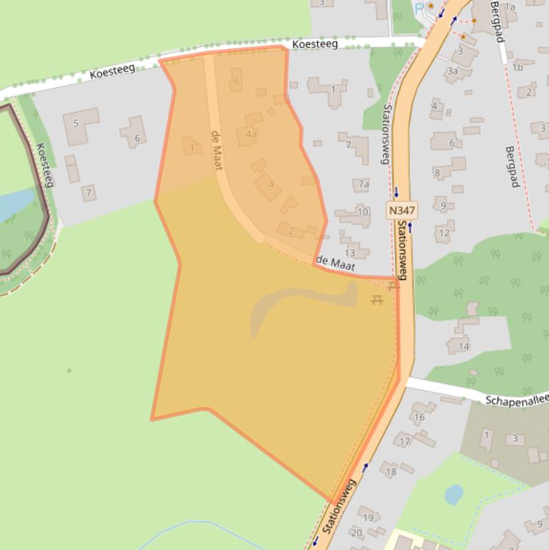 Kaart van postcodegebied 7731AZ.