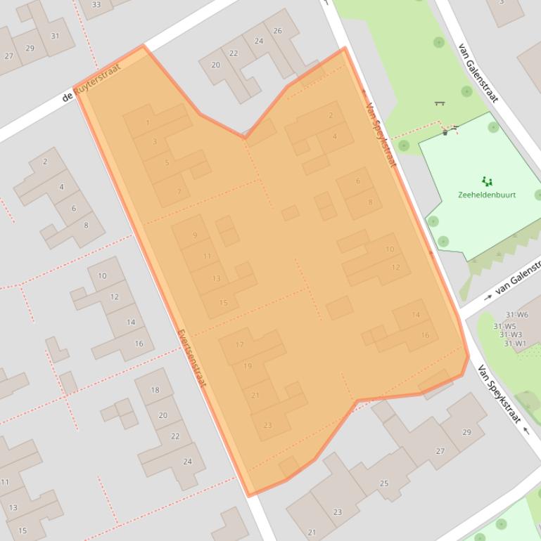 Kaart van postcodegebied 7731CA.