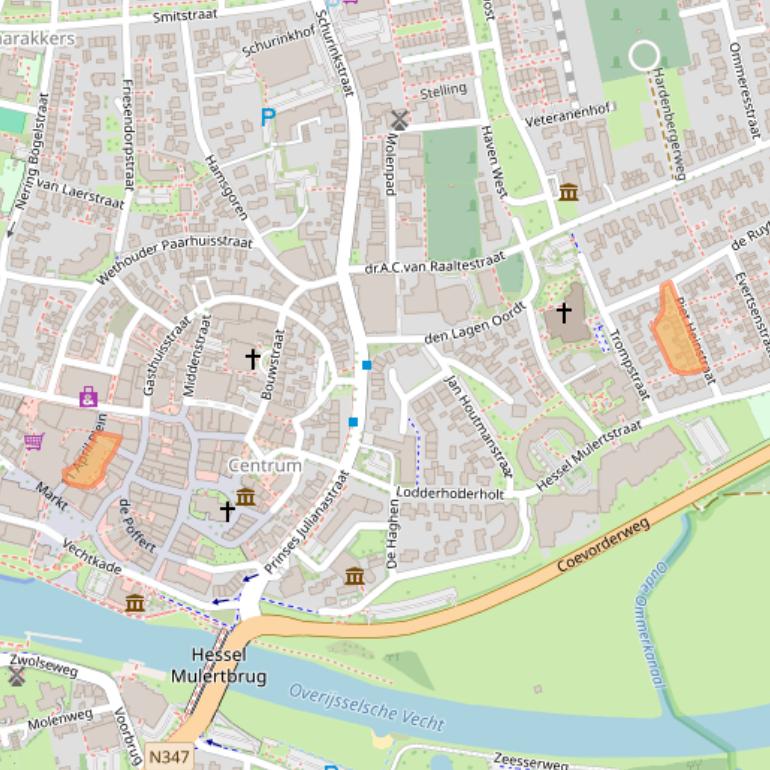 Kaart van postcodegebied 7731CC.