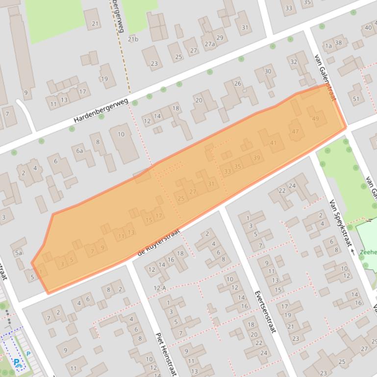 Kaart van postcodegebied 7731CE.