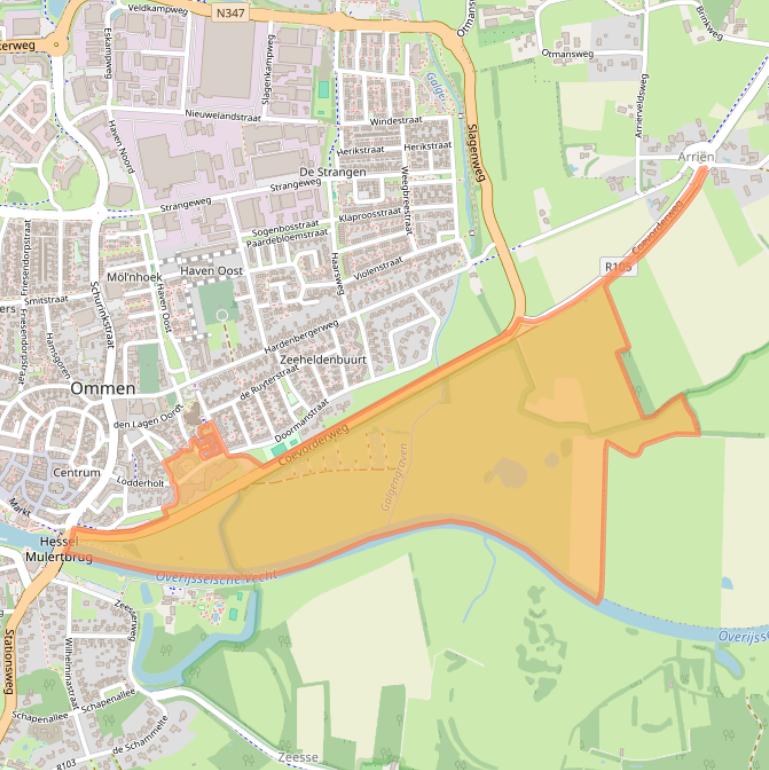 Kaart van postcodegebied 7731CL.