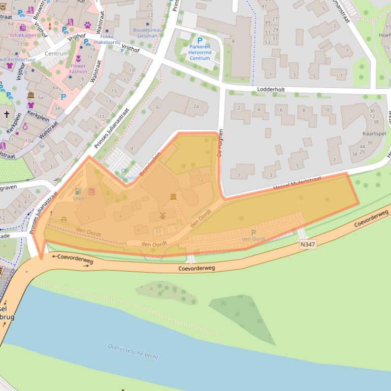 Kaart van postcodegebied 7731CM.