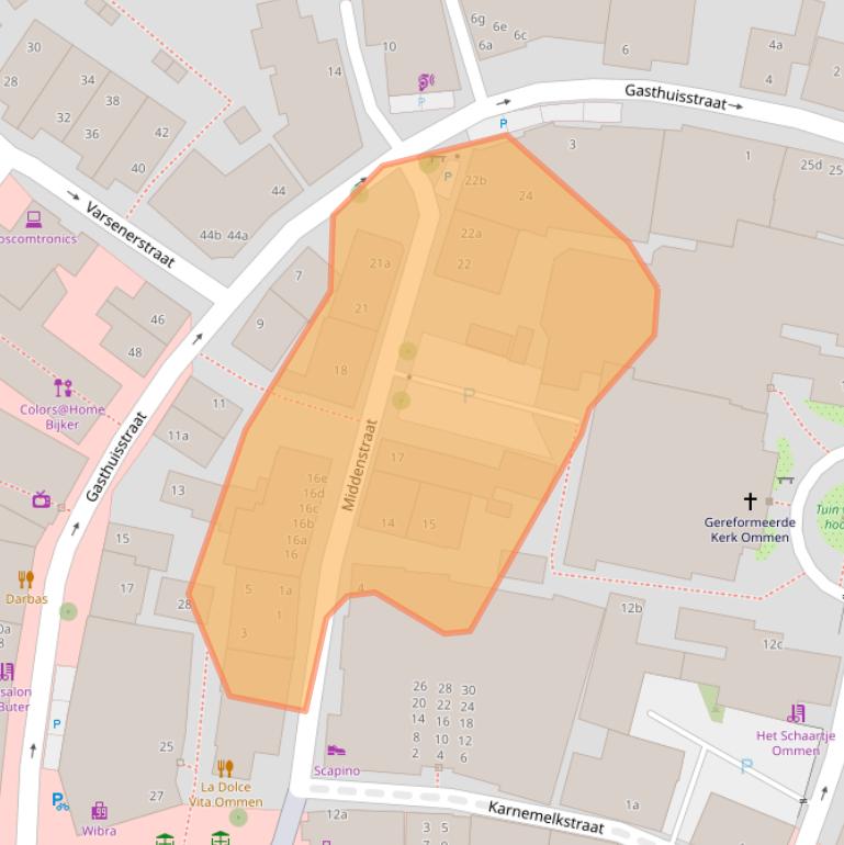 Kaart van postcodegebied 7731CW.