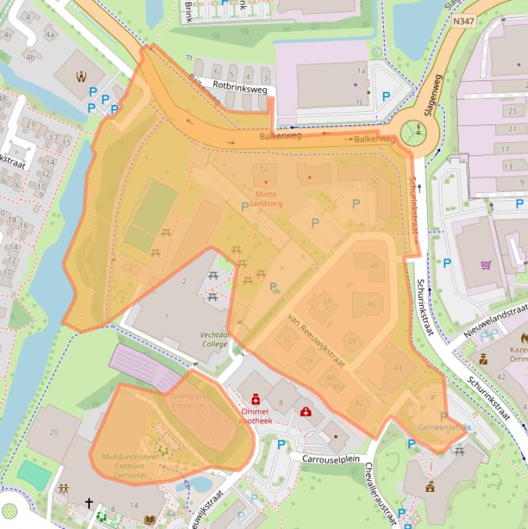 Kaart van postcodegebied 7731EH.