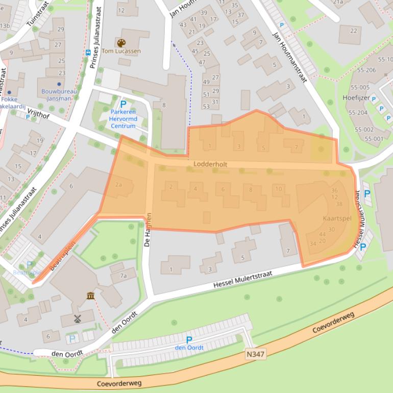 Kaart van postcodegebied 7731GK.