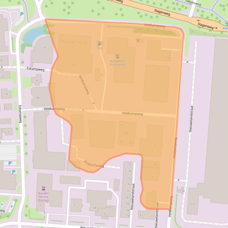 Kaart van postcodegebied 7731HL.