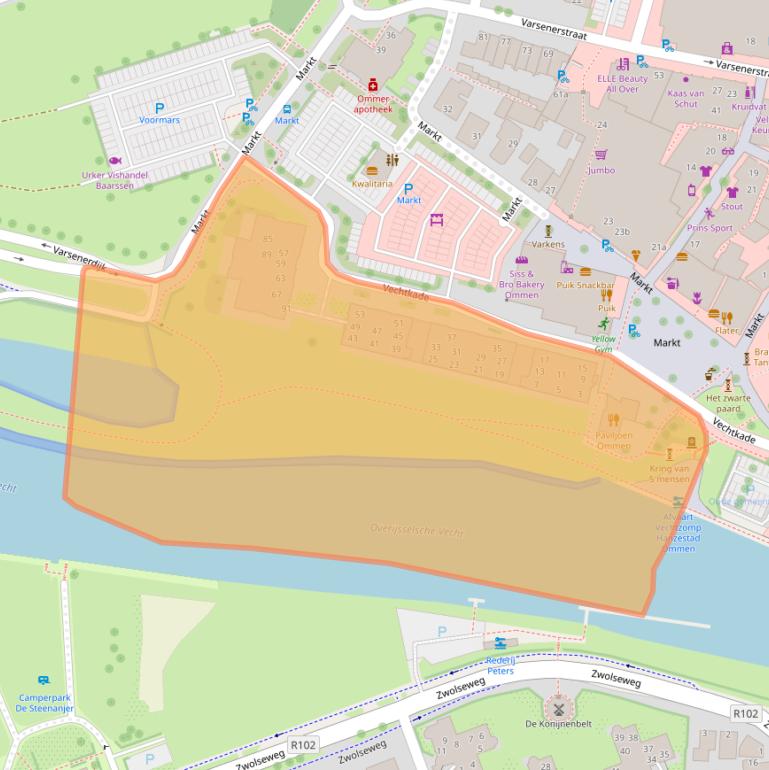 Kaart van postcodegebied 7731JC.